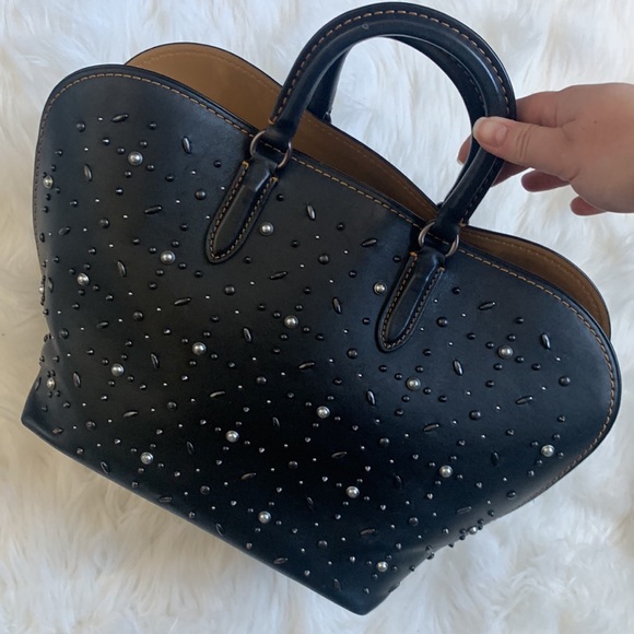 Coach 1941 Dakotah Prairie Rivet Studded Glovetanned Leather Satchel - Picture 3 of 16